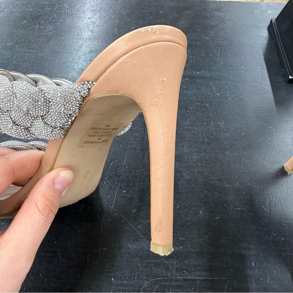 Steve Madden Size 9 Silver Braided Heels - Picture 8 of 11